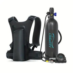 1.9L Scuba Tank with 25-30mins Diving time, Portable Diving Tank Set Suitable Within 10m, DOT Certified Mini Scuba Tank Made of Aviation Aluminum for Underwater Exploration