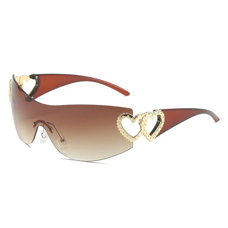 Heart Shaped Sunglasses for Women, TikTok Viral Y2K Mirror Lens Shades, Trendy Statement Fashion Eyewear, Lightweight Summer Glasses for Beach, Travel, Driving, Festival & Everyday Outfits