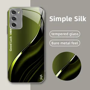 Suitable for [Galaxy A03s] High-end simple silk electroplated metal glass mobile phone case, affordable, fully shockproof, drop-proof, wear-resistant-888