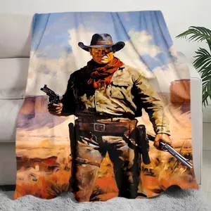 John Wayne (3) Printed plush blankets are suitable for all seasons, soft and comfortable for sofas, mattresses, offices, outdoor use, camping, travel, and home use. Perfect for Black Friday,
