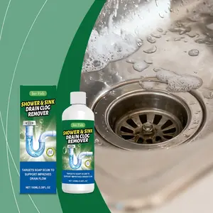 Drain Cleaner for Kitchen Sink Clogs, Hair & Grease Blockage Remover, Home Use Plunger, Effective Drain Unclogger, Soap Scum Remover, Powerful Drain Cleaner