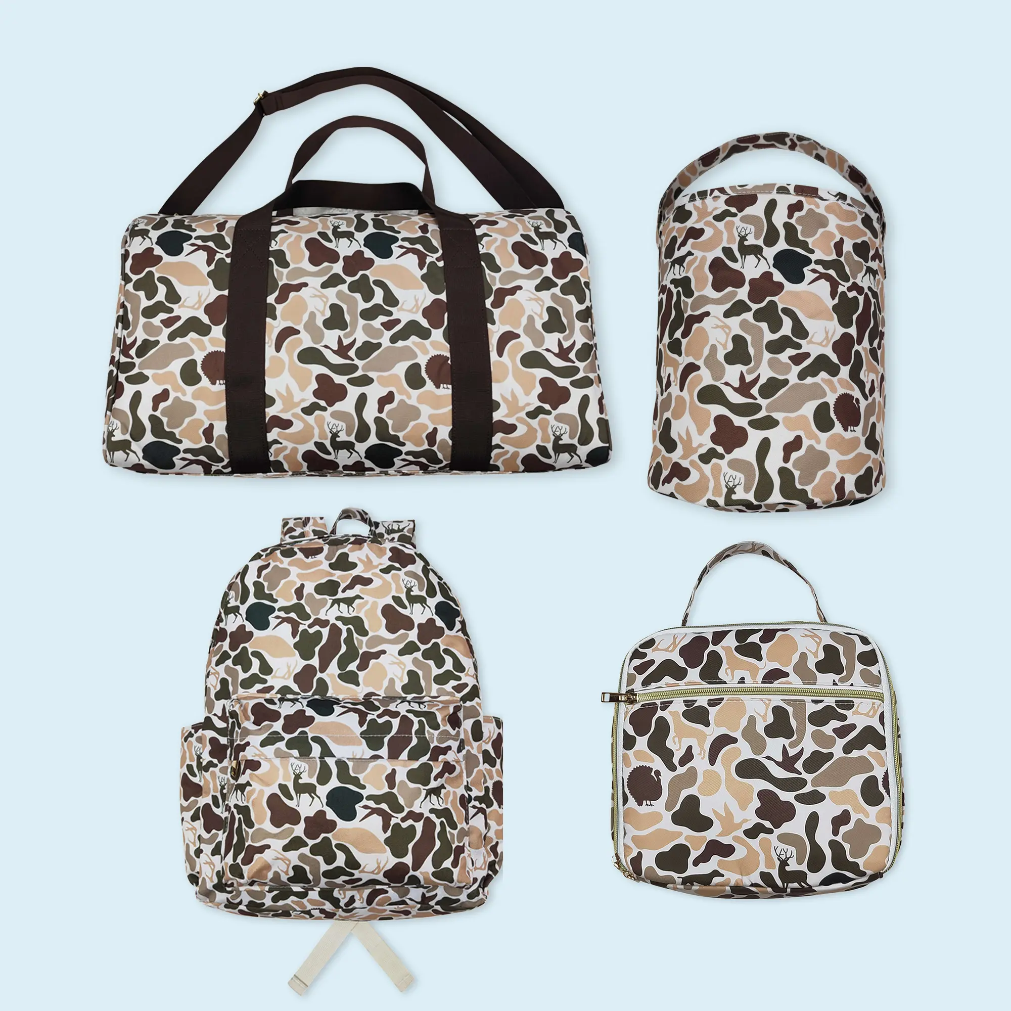 Deer duck dog gone hunting kids boys backpack Deer duck dog gone hunting kids boys backpack