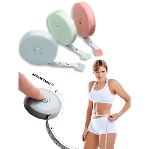 1pc Cute Mini Retractable Automatic Measuring Tape,Soft Tape Measure, Body Sewing Flexible Ruler For Weight Loss Medical Body Measurement Sewing Tailor Craft The Tape Measure Is 1.5 M/60 In Length,Small, Portable,