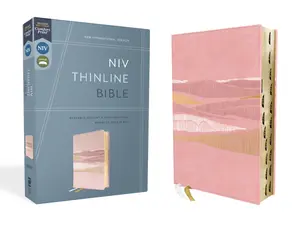 NIV, Thinline Bible, Leathersoft, Pink, Red Letter, Thumb Indexed, Comfort Print by Zondervan [Leatherbound Book]