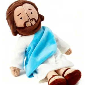 VINTAGE Grain-13” Jesus Plush Doll – Soft Christian Stuffed Animal, Easter Baptism Gift for Kids, Religious Plush Toy, Sunday School Faith Gift