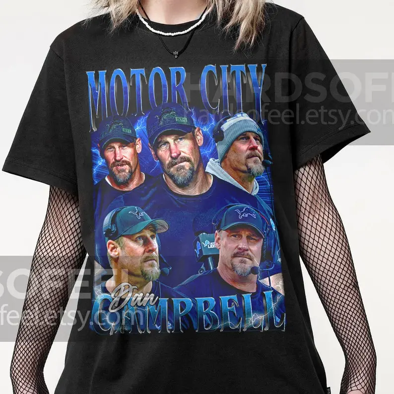 Limited Motorcity Dan Campbell Vintage T-Shirt, Gift For Women and Man Unisex T-Shirt