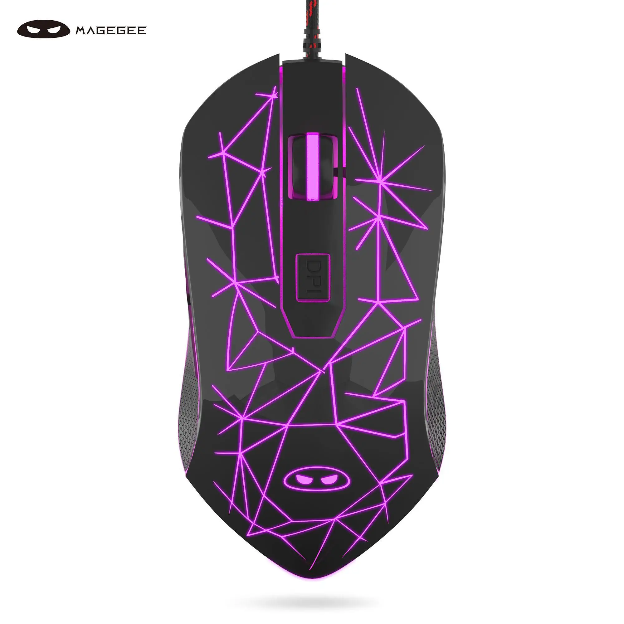 MageGee G6 Wired Gaming Mouse, Ergonomic USB Optical Mouse with 7 Colors Breathing LED Backlit, 6 Adjustable DPI Levels Mouse for Laptop PC Computer,