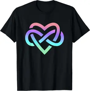 100% Cotton Polyamory Infinity Symbol Polyamorous Throuple T-Shirt