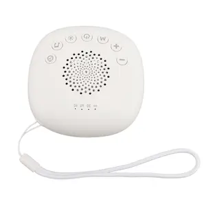 White Noise Sleep Monitor Baby Soothing Portable Machine with 20 Soothing Sounds 3 Sleep Timers & Breathing Night Light ABS+Silicone 100mm*100mm