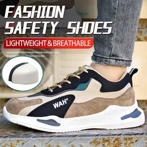 Men's steel toe shoes,puncture-proof&smash-proof with swivel buckle,Durable work sports breathable mesh non slip-resistant safety,boasting a sasual style comfort throughout the fous seasons,Fathersdaygift Boy Worker Lightweight Footwear Closed Nail Bridal