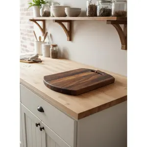 Black Walnut Cutting Board – Rounded Elegance, Handcrafted Strength