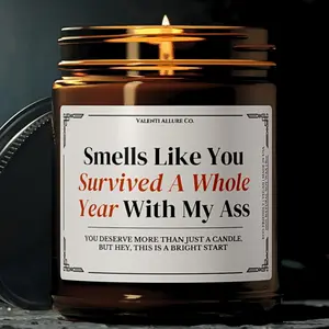 One Year Anniversary Funny Gifts Candle, 1 One Year Anniversary Gifts for Boyfriend or Girlfriend, GF BF Couples Anniversary Gift Fun Candle