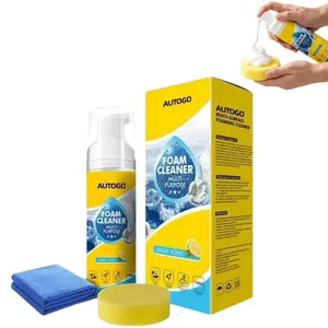 150ml Portable Foam Cleaner Spray Kit - 4-in-1 Multi-Enzyme Foam Spray Cleaner, All-Purpose Deep Cleaner for Car & Home, Leather Decontamination, Multifunctional Powerful Foam Cleaner