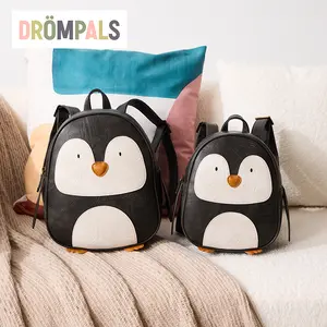 DROMPALS Toddler Backpack Little Penguin Design | Designer Brand Trendy Preschool Kindergarten Bag for Kids Ages 3-6, Lightweight Padded Adjustable Straps