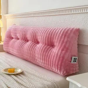 Luxury Bubble Velvet Triangle Support Pillow, Detachable &, Multi-Purpose Sofa Backrest & RV Headboard, Ergonomic Neck & Back Support