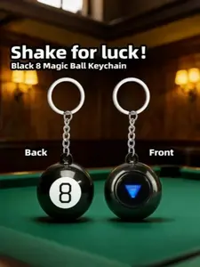Portable Magic 8 Ball Keychain, Relaxing Decision Tool, Plastic Material, Fun Creative Valentine Gift, Back-To-School Special Edition