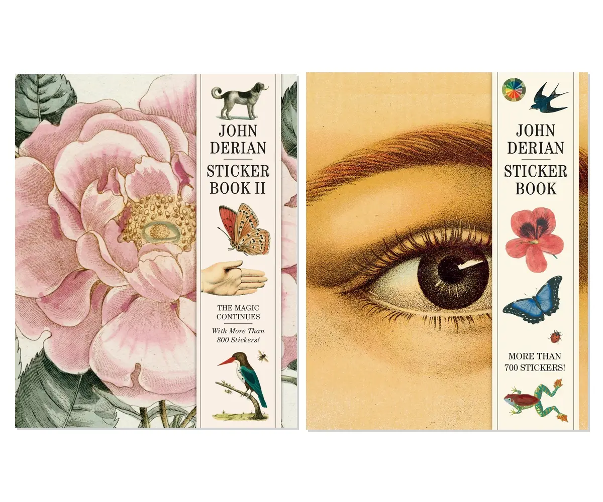 John Derian Sticker Book 2-Book Collection - Designer Art Series - Hardcover