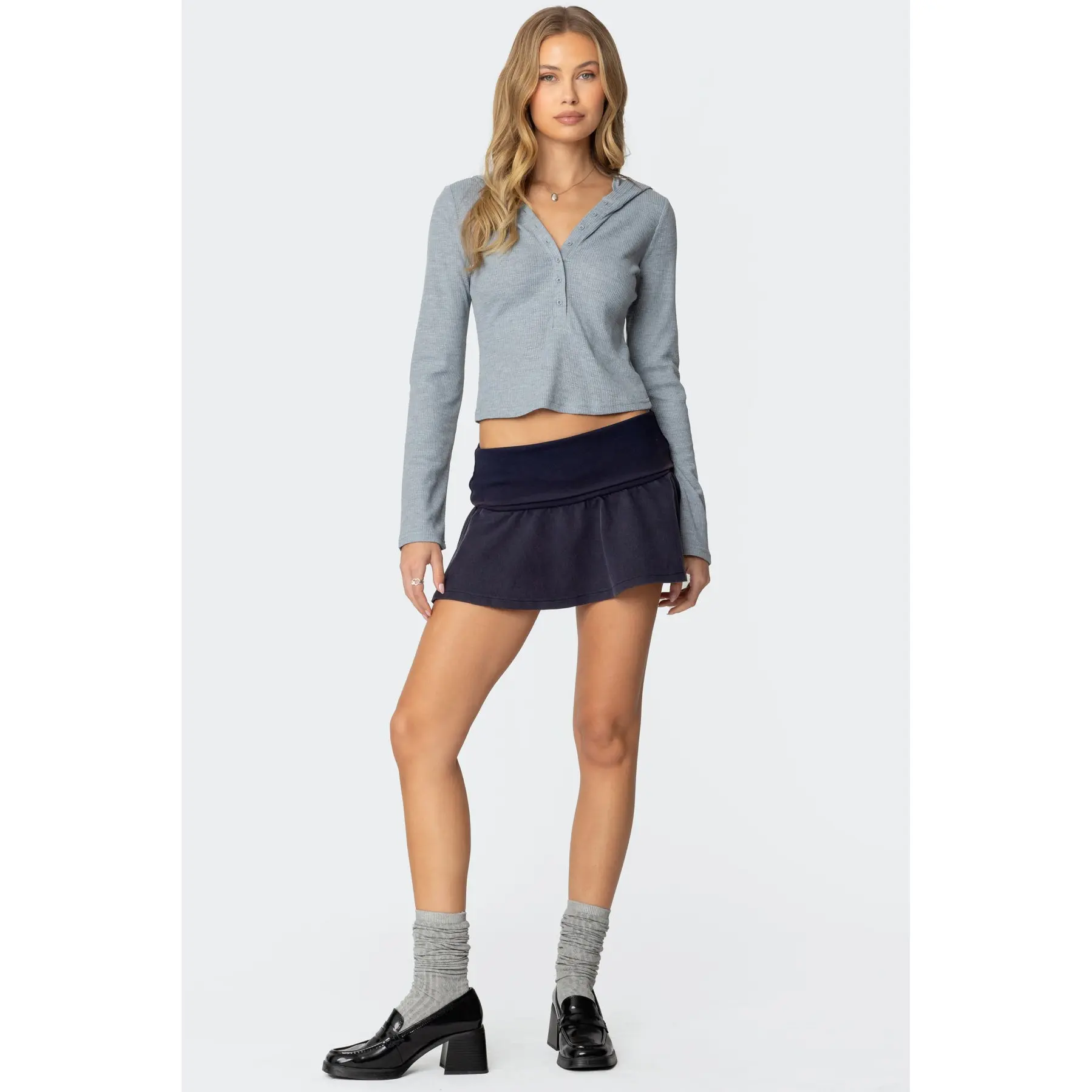 Cher Fold Over Mini Skirt