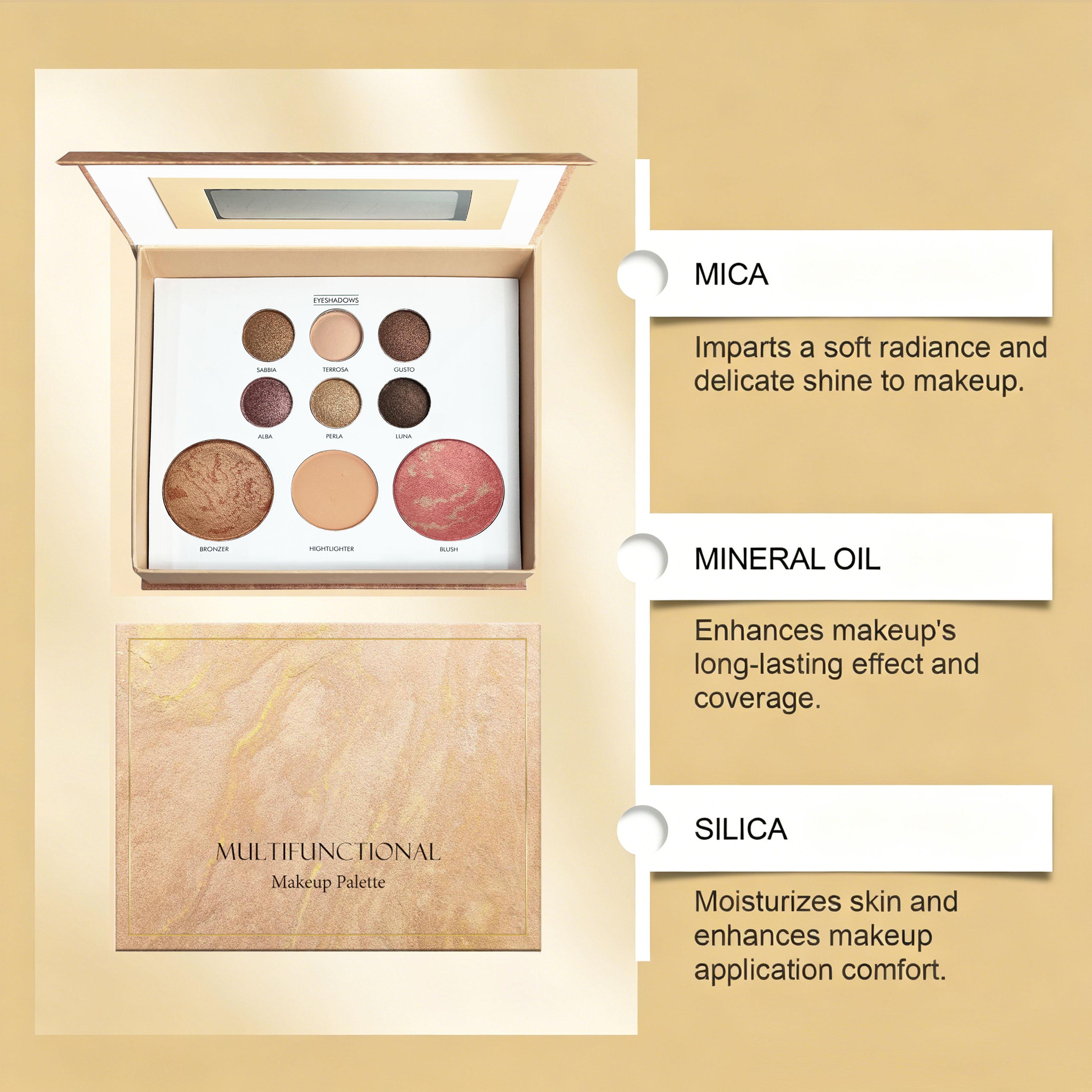 [Buy 1 Get 1 Free] Makeup Palette Multi-Use Cosmetic Set Highlighter Eyeshadow Contour Blush Suitable for Any Makeup Look Zodiac Makeup Palette bronze eye shadow powder underground makeuppallette fantal frame basic canvas ph pale skin bronzer cool toned