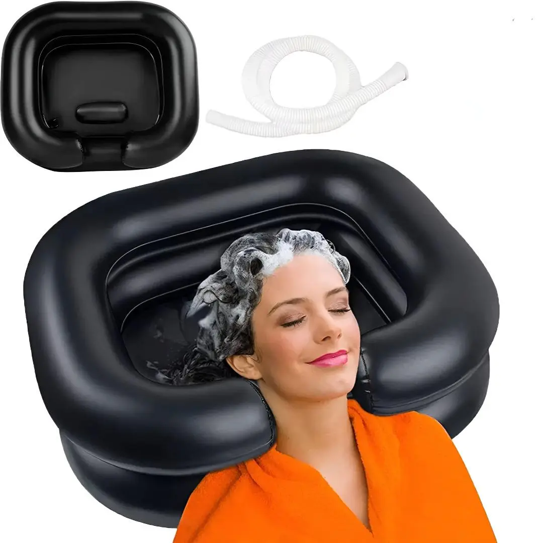 Inflatable Hair Wash Basin – Portable Shampoo Bowl for Bedridden Patients, Elderly, Injured, Pregnant Women – Home Hair Washing Solution for Long Hair & Dreadlocks