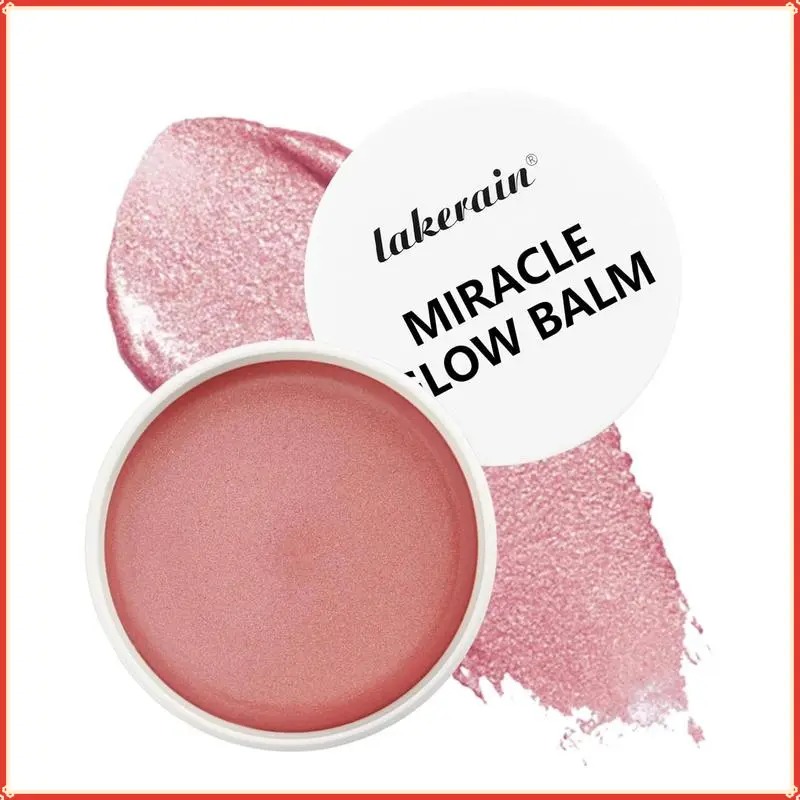 Miracle Glow Balm Tinted Face Creamy Blush for Women Cheek Lip Eye,Hydrating Lightweight & Blendable Color,Shimmer Blusher Facial Makeup, Gift for Women-04 Pink Camellia Oil Smooth Brush Cocoa Compact Intensive Mild Radiance Moisturizing Water Proof