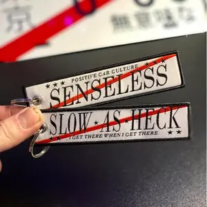 Senseless Co Slow As Heck Jet Tag Car Keychain