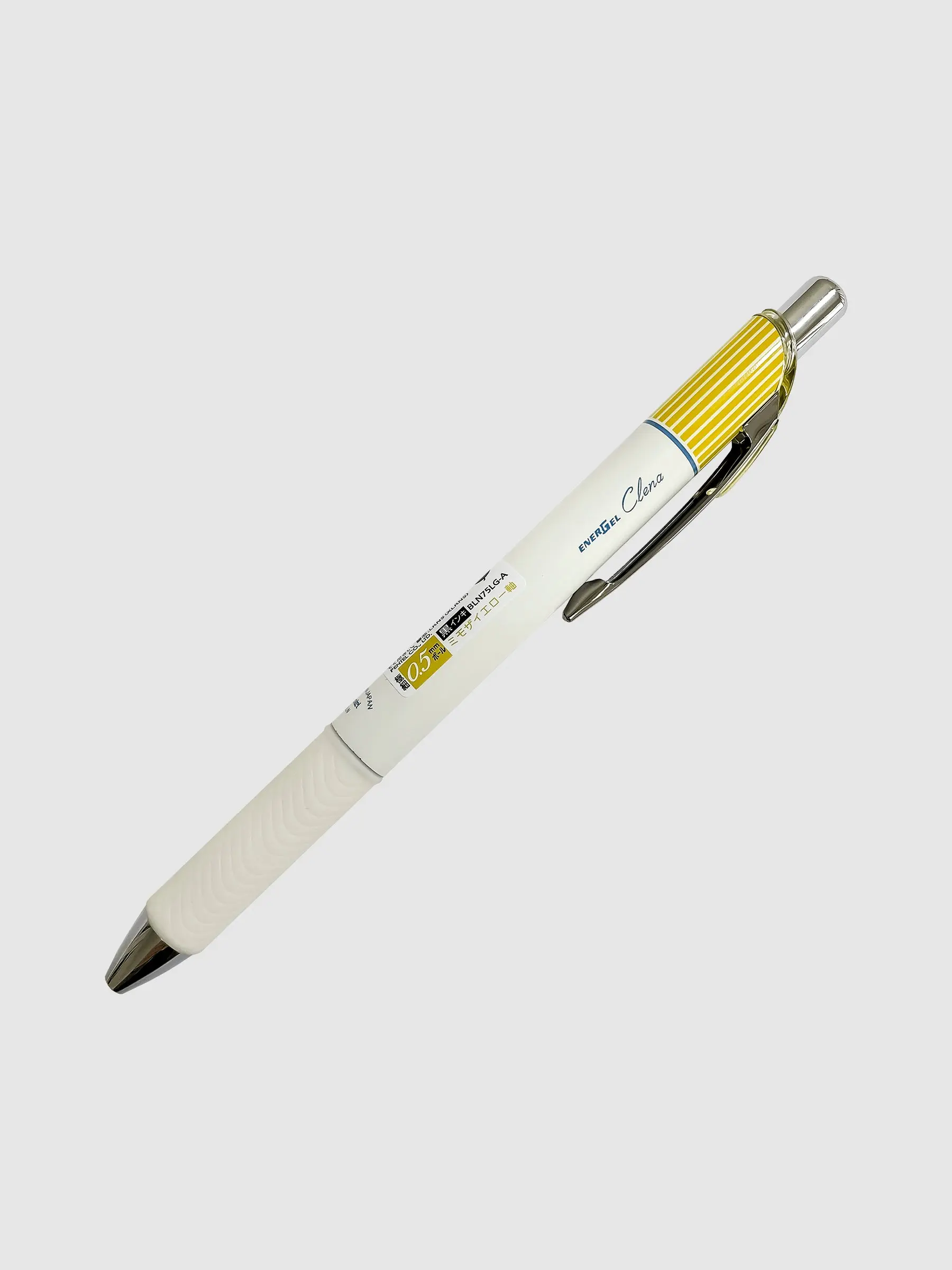 Pentel EnerGel Clena Black Gel Ink Pen 0.5 mm Needle Point Retractable with Clip Smooth Writing Experience