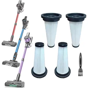 2.6in*2.6in*4.4in 4Pack Cone Hepa Filters Replacement Compatible with Homeika 2025/2026  and OUYFHK A27/A27R/A27D Cordless Vacuum. Washable Filters Works with MBYULO EHBR Cordless Vac