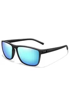 Unisex Polarized Sunglasses, Square Frame Sunglasses for Outdoor Activities, Cycling, Running, Fishing, Driving, Sports Eyewear for Men & Women, Mountain Bike Glasses