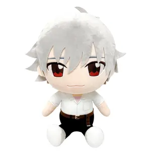 EVANGELION NEW MOVIE - KAWORU UNIFORM SITTING PLUSH 12" H