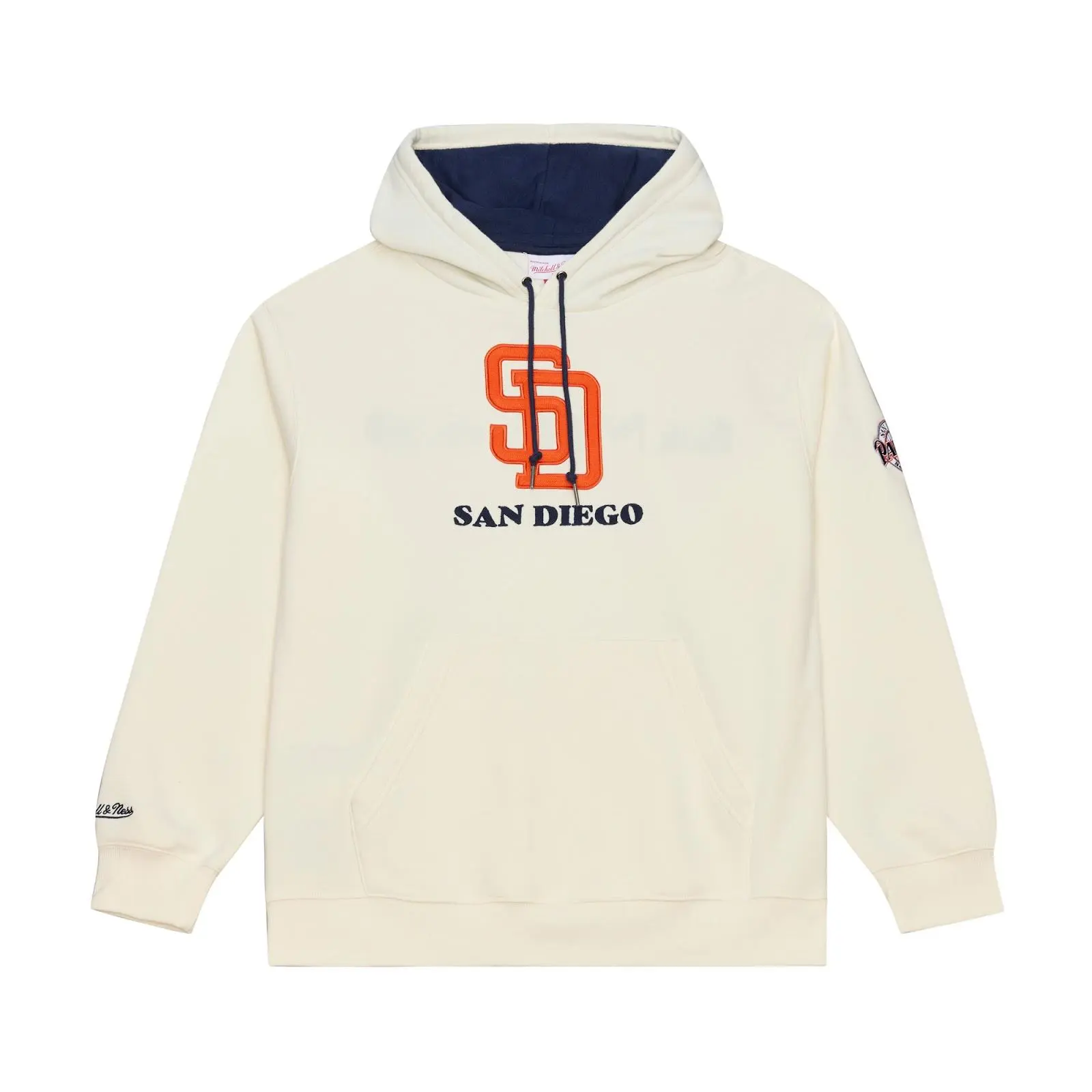 San Diego Padres Cream Classic Fleece Hoodie MLB Throwback Sweatshirt Vintage Fan Gear Mitchell & Ness