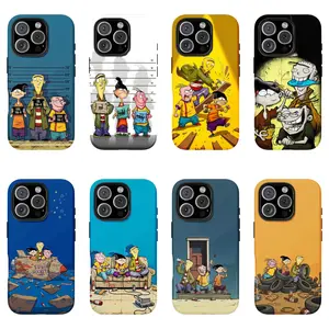 JIACC 90s Retro Cartoon Phone Case Styles 1-4 for iPhone 17 16 15 14 13 12 11 Pro Max X XS & Samsung Galaxy S21–S25 Plus Ultra, Perfect Gift for Friends Childhood Memories