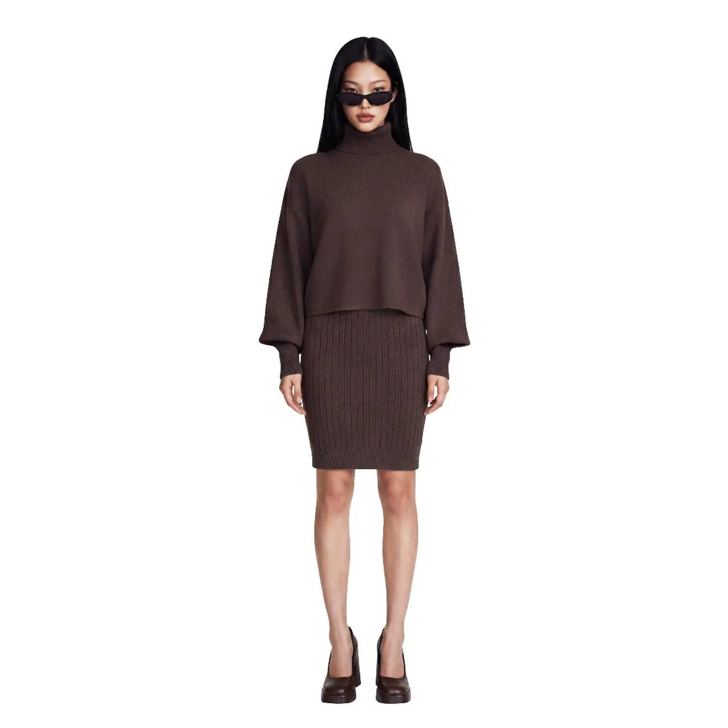 Set Sweater & Dress Stellar Harmony Brown