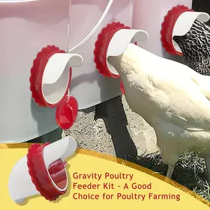 Automatic Gravity Chicken Feeder Bucket, DIY Poultry Feed Dispenser, Easy-To-Use Outdoor Pet Feeding Solution, Ideal for Home Farming, Suitable For Poultry