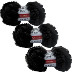 Black Fur Yarn