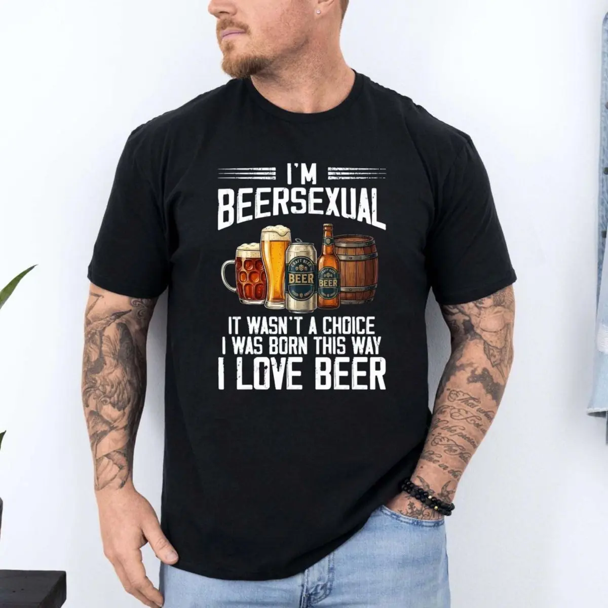 Stammtisch Shirt, Funny Humour Tee, Craft Beer Geschenk, Brauerei Tee Gift, I'm Beersexual Shirt, Unisex Sweater Pullover Tee