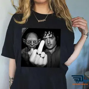 Gandalf And Gollum Shirt, Halloween Witchy Vibes Shirt, Halloween Movie Merch Shirt, Spooky Season Tee, Gandalf Friends Tee C7