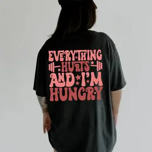 Everything Hurts And I'm Hungry Gym Shirt Workout Gym Club Comfort Color Shirt Gym Lover Tshirt Gym Weightlifting Shirt Pump Gym Lover Tee