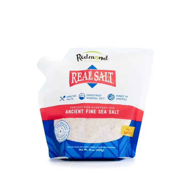 Redmond Real Salt - Ancient Fine Sea Salt, Unrefined Mineral Salt, 16 Ounce Pouch (1 Pack)