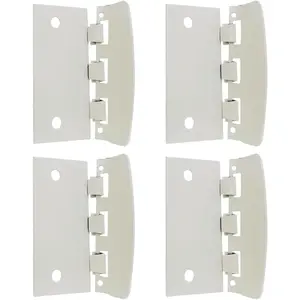 Flip Action Door Lock, Reversible Privacy Lock with Anti-Lock Out Screw for Child Safe & Home Defense,Matte White, 4Pack, Made in Taiwan