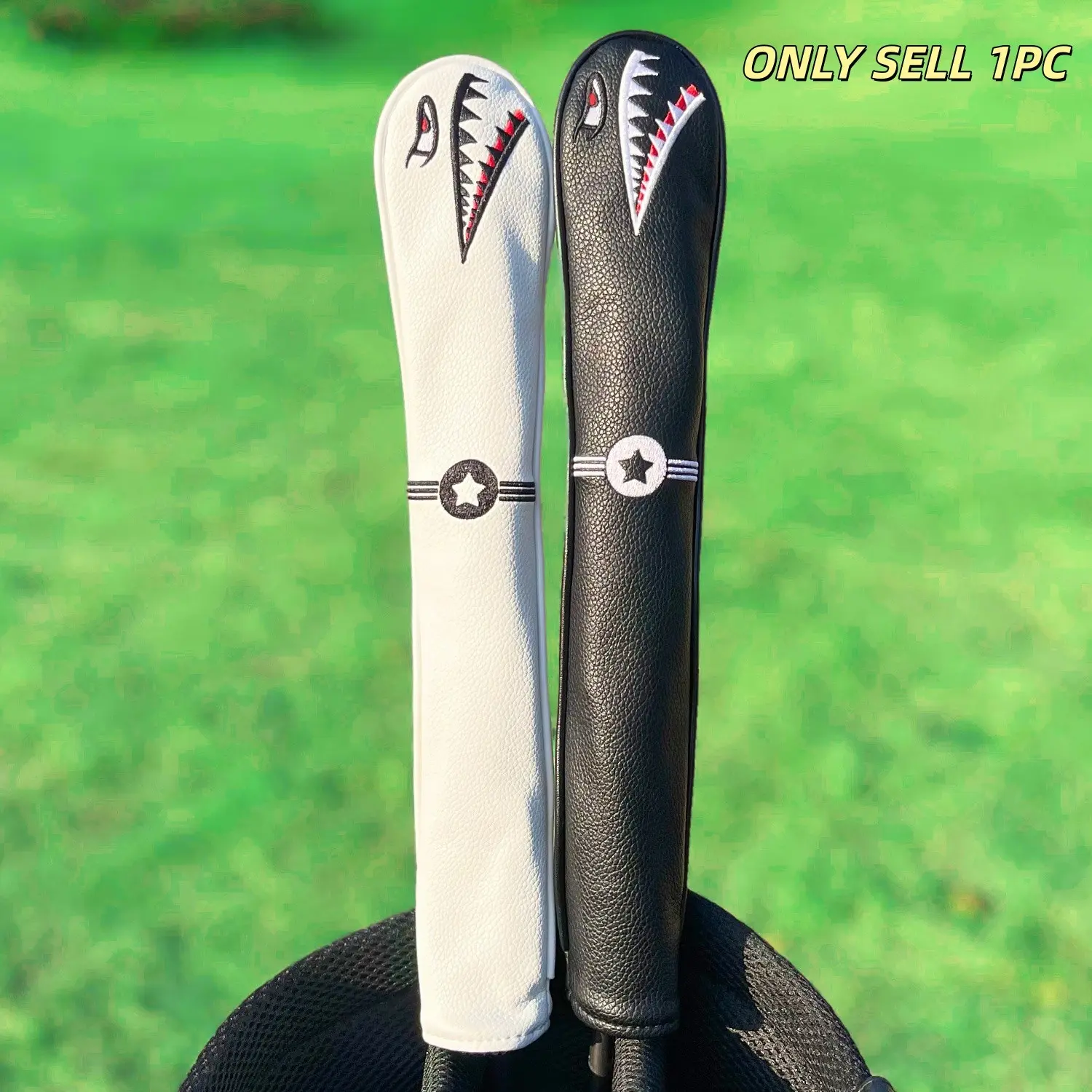 Cartoon Shark Golf Alignment Stick Cover, Premium Golf Club Guard, Durable Training Accessory, Ideal Gift for Golf Lovers, Universal Fit, Fun, Golf Accessories, Golf Supply