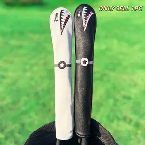 Cartoon Shark Golf Alignment Stick Cover, Premium Golf Club Guard, Durable Training Accessory, Ideal Gift for Golf Lovers, Universal Fit, Fun