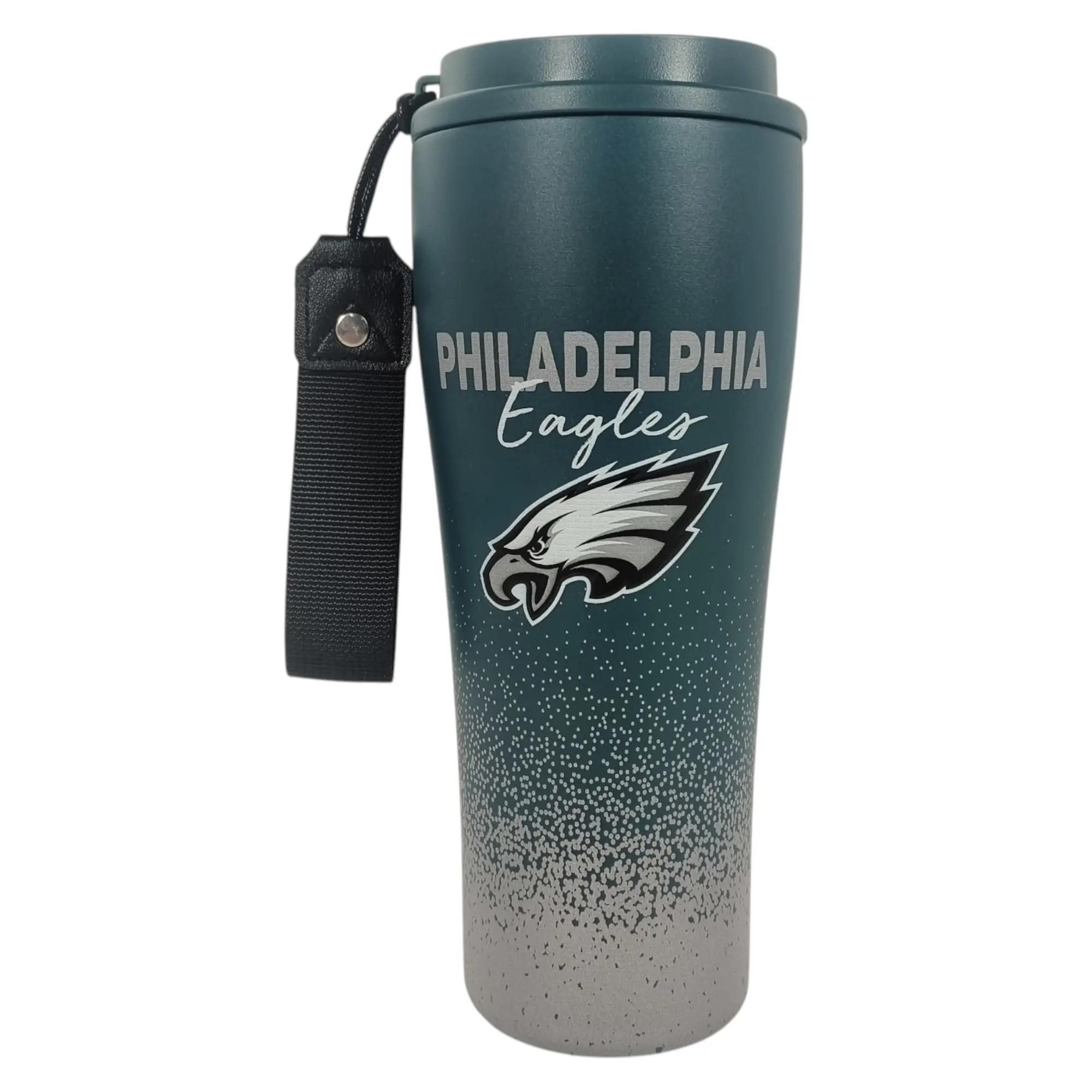 NFL Splatter Script 20oz ProSip Stainless Steel Coffee Tumbler with Leather Strap