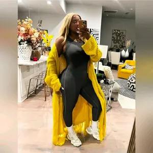 Mustard Yellow Floor Length Cardigan Tall Girl Friendly lounge wear