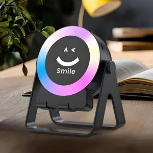 Wireless Induction Bluetooth Speaker, 4-in-1 Phone Stand with 360° Rotation, RGB Light, HD Surround Sound, Compatible with iPhone Android Tablet