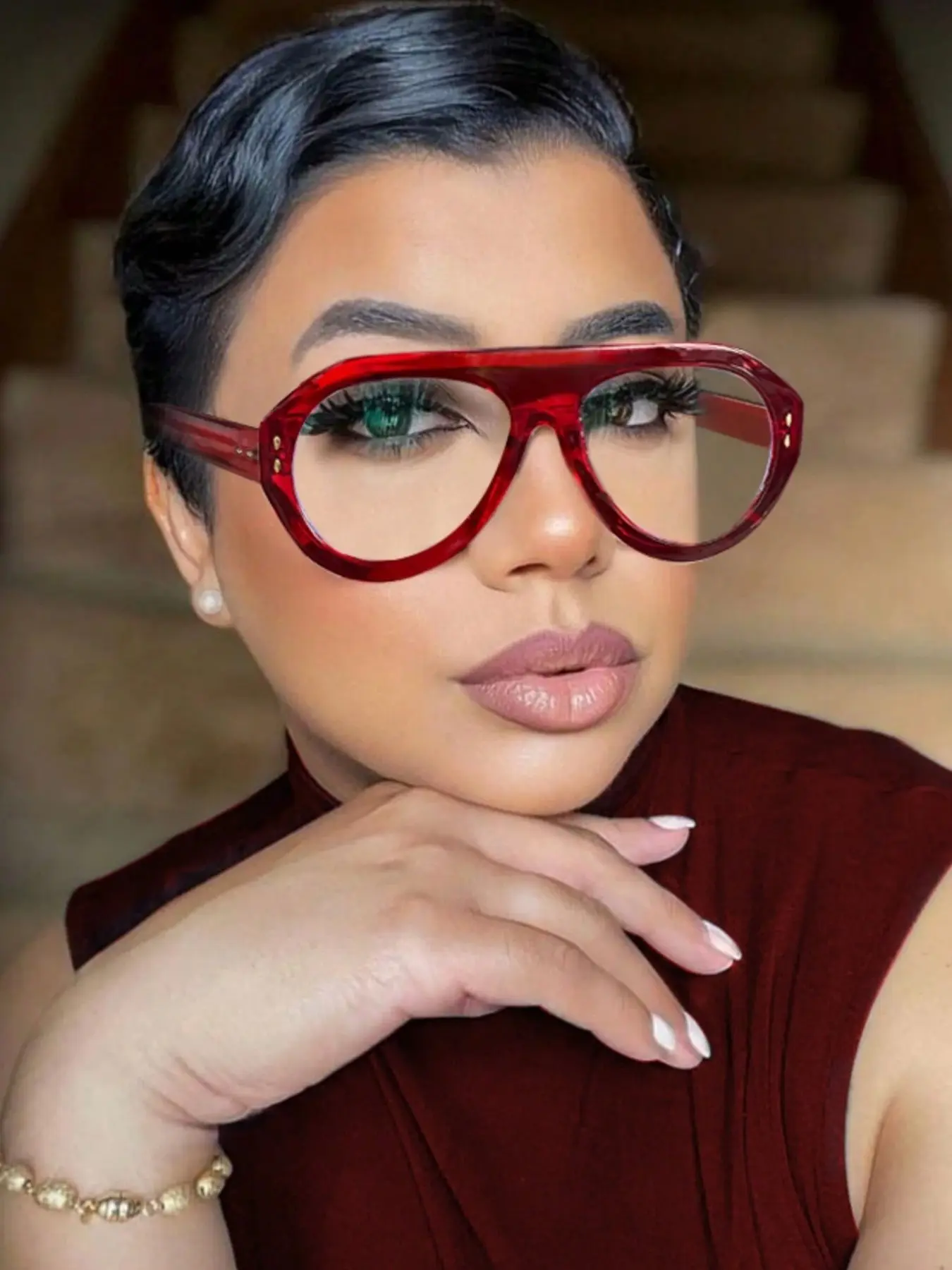 Women's Fashion Glasses, Anti-Blue Light Design, Polycarbonate Frame, Trendy Frames, Y2K Streetwear Style, Casual & Business Suitable, All Seasons Wear, Stylish Protective Glasses, Stylish Trendy Eyewear