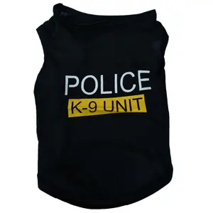 Dog Vest Police Suit Dog Clothes Soft Dog T-Shirt Summer Breathable Vest For Chihuahua, Pomeranian, Pugs, Maltese