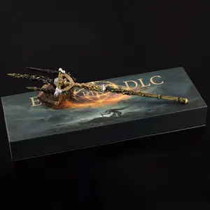 Elden Ring Mohgwyn's Sacred Spear 30CM Full Metal Replica - Premium Zinc Alloy Collectible Desk Display with Stand