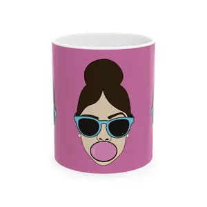 Bubblegum Ceramic Mug 11oz, 15oz