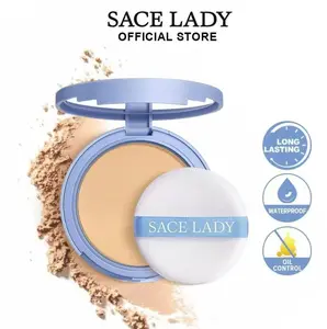 SACE LADY Oil Control Face Powder,Waterproof Setting Powder,Talc-Free Matte Face Makeup With Puff0.35Oz